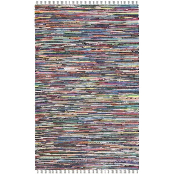 Safavieh 6 x 9 ft. Rag Hand Woven Medium Rectangular Area Rug, Grey and Multicolor RAR121M-6 - main
